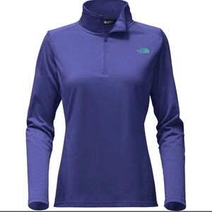 The North Face Women's Blue / purple Long Sleeve 1/4 sip pullover Top